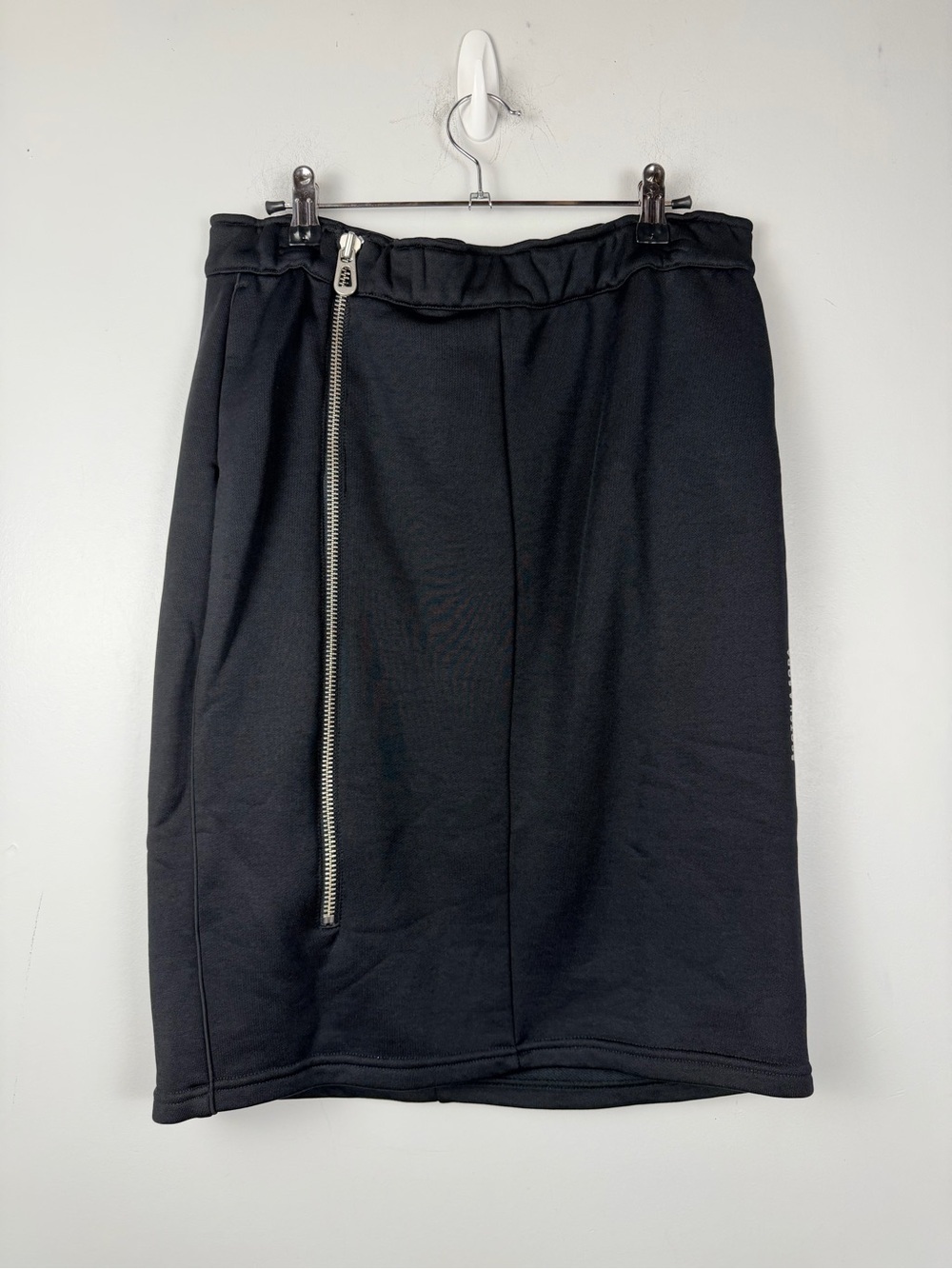 New Scotch & Soda Black Knee Length Stretch Pencil Zipper Logo Skirt Large